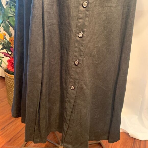 JM Collection Long Black Button Down Dress - Picture 4 of 13